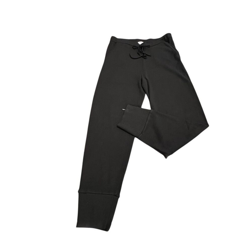 Per Se by Carlisle Women's Ankle Zip Drawstring Jogger Sweatpants Black Medium